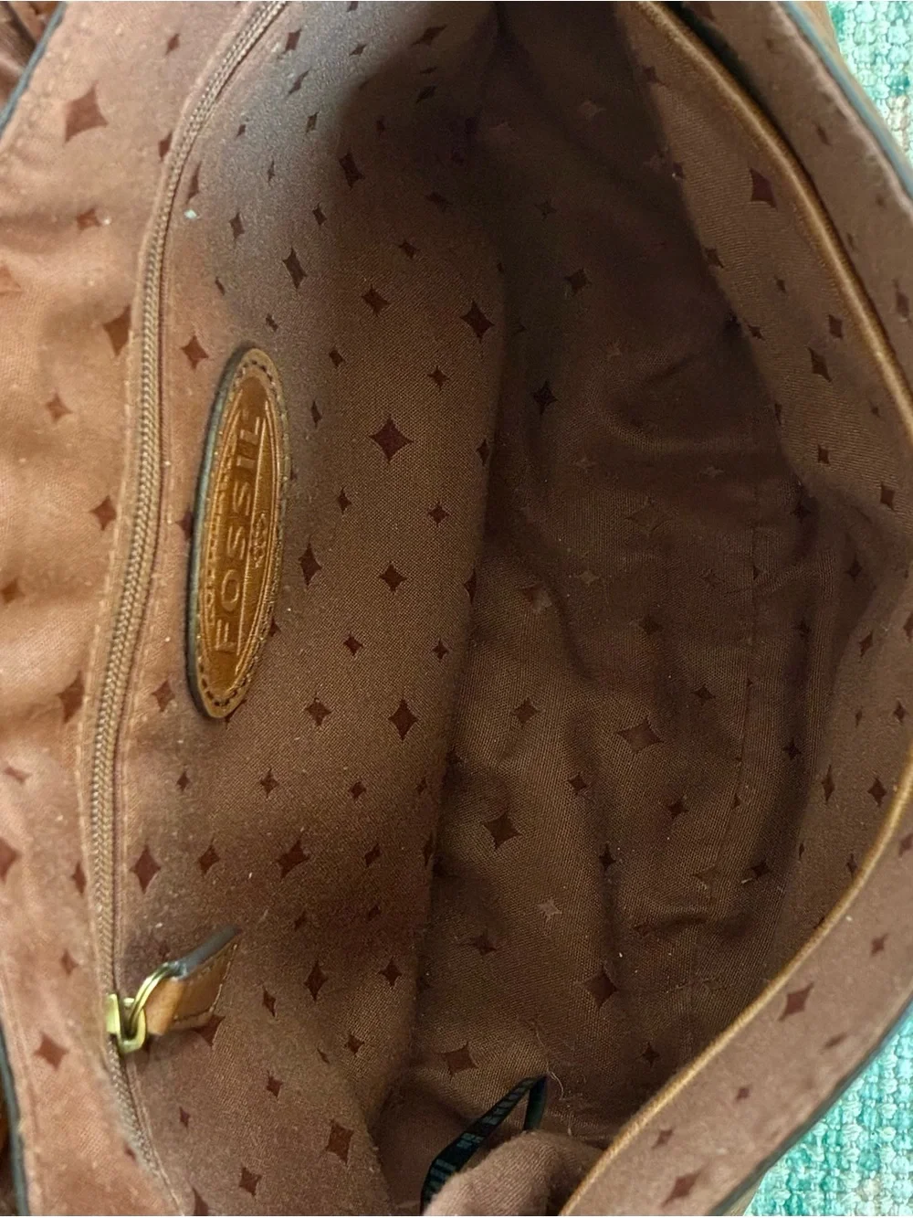 Fossil Vintage Reissue (VRI) Saddle Bag - Camel w/Antique Brass-Tone Hardware